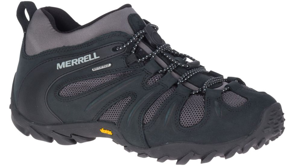Merrell Cham 8 Stretch WP Hiking Shoes - Mens, Black/Grey, 10.5 US, J034177-10.5