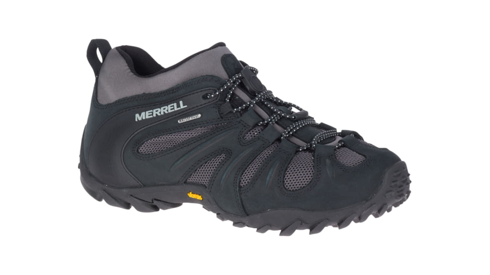 Merrell Chameleon 8 Stretch Waterproof Hiking Shoes - Mens, Black/Grey, 12, J034177-12