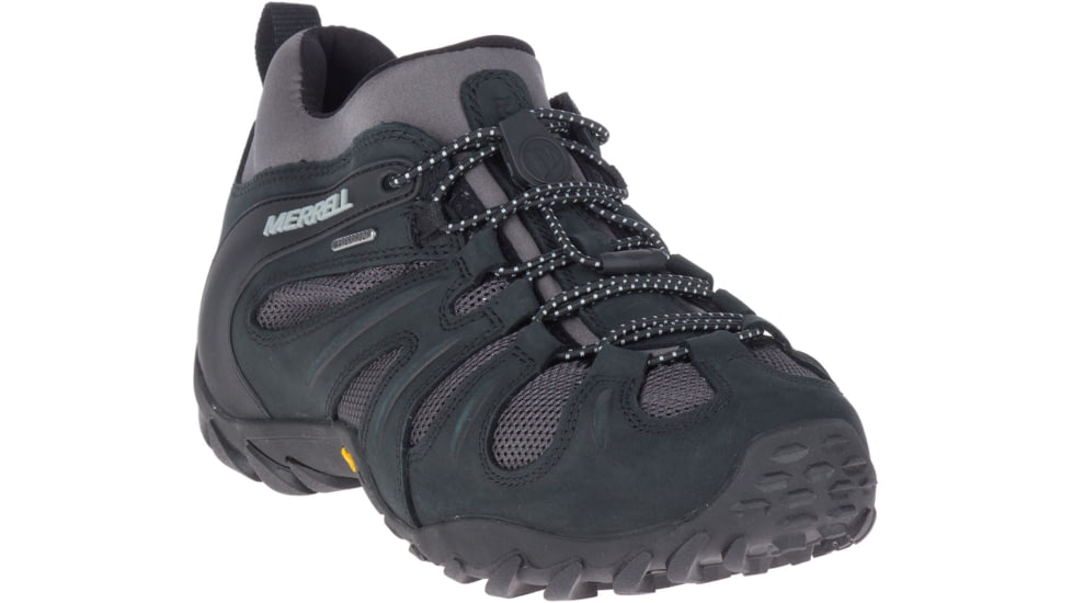 Merrell Chameleon 8 Stretch Waterproof Hiking Shoes - Mens, Black/Grey, 12, J034177-12