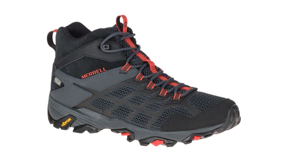 Merrell Moab FST 2 Mid Waterproof Hiking Boots - Men's, Black/Granite, 10, Medium, J77511-10