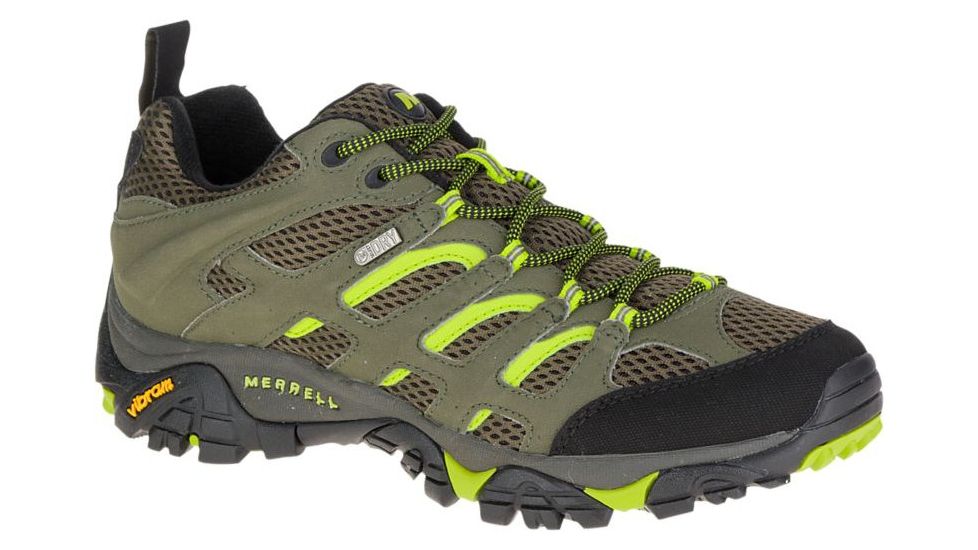 Merrell Moab Waterproof Hiking Shoe - Men's-Dusty Olive/Black-Medium-9