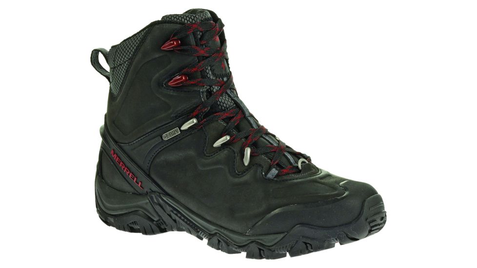Merrell Polarand 8 Waterproof Backpacking Boot - Mens-Black-Medium-9 US