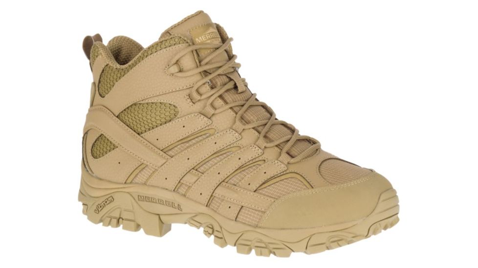 Merrell Tactical Moab 2 Mid Tactical Boot, Coyote, 12 J17793-12