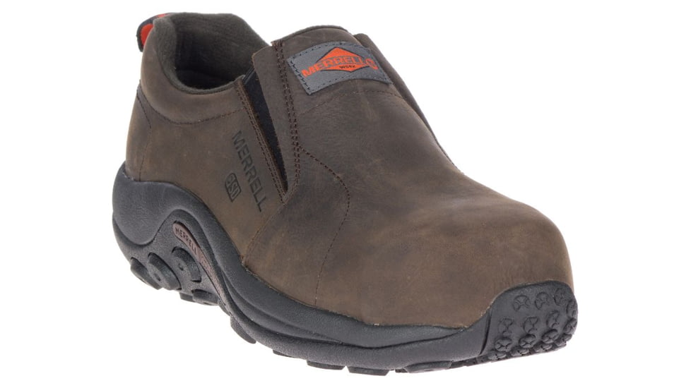Merrell Work Jungle Moc Leather Composite Toe SD+ Work Shoe - Mens, Espresso, 7.5US, Wide, J099381W-07.5