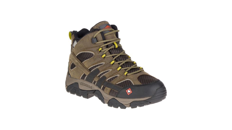 Merrell Work Moab 2 Vent Mid Waterproof Sr Shoe - Mens, Boulder, 7, Wide J15765W-7