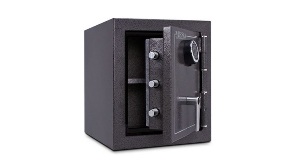 Mesa Safes Burglary and Fire Safe,1.7 cu ft,16.5x14.25x12.5in,Hammered Grey MBF1512C