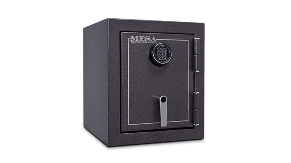 Mesa Safes Burglary and Fire Safe,1.7 cu ft,16.5x14.25x12.5in,Hammered Grey MBF1512C