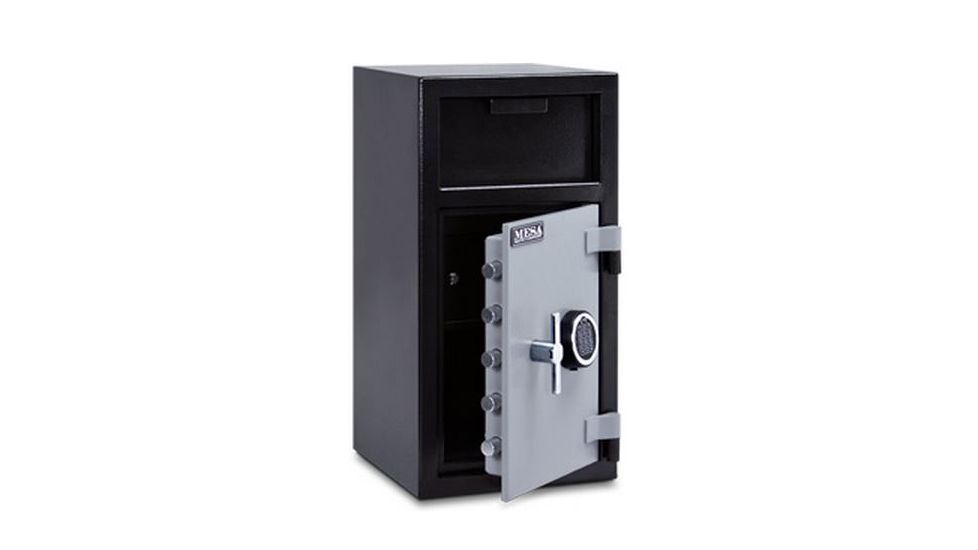 Mesa Safes Depository Safe w/Interior Locker,1.3 cu ft,Combination Lock,Two tone Black and Grey MFL2714C-ILK