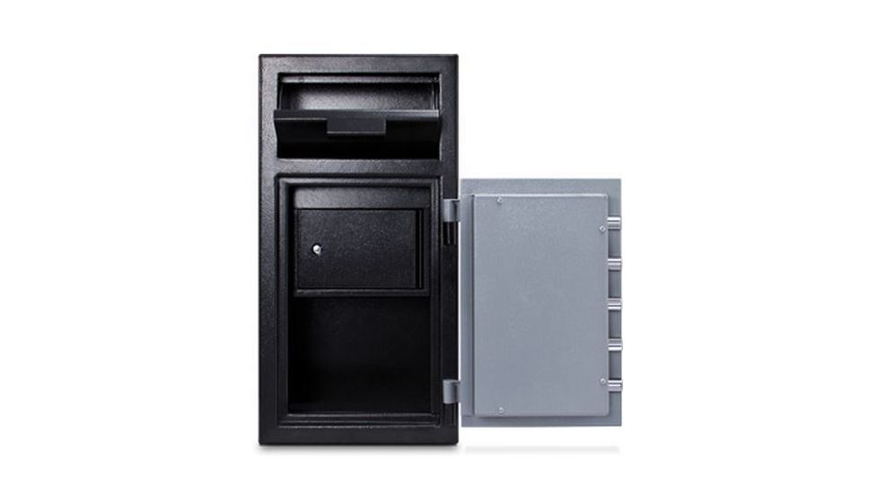 Mesa Safes Depository Safe w/Interior Locker,1.3 cu ft,Combination Lock,Two tone Black and Grey MFL2714C-ILK