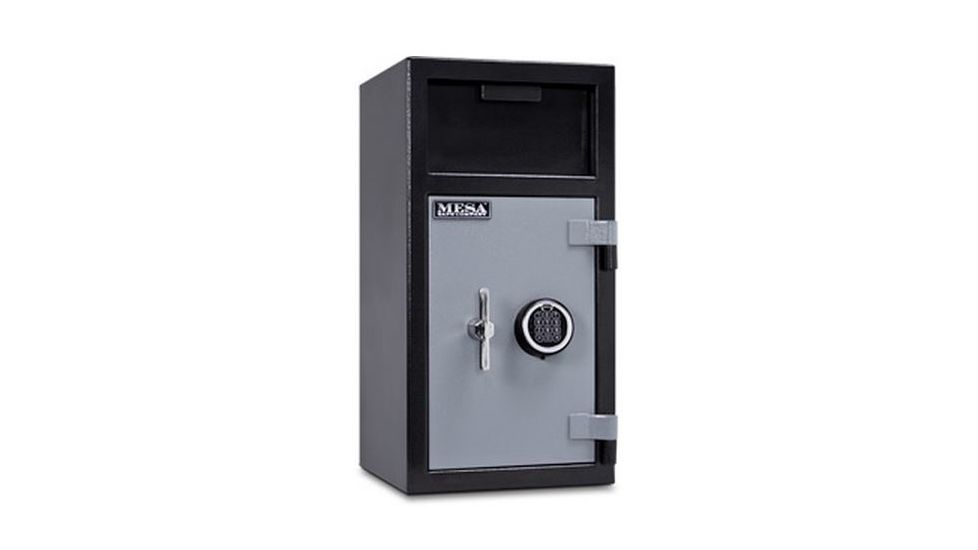 Mesa Safes Depository Safe w/Interior Locker,1.3 cu ft,Combination Lock,Two tone Black and Grey MFL2714C-ILK