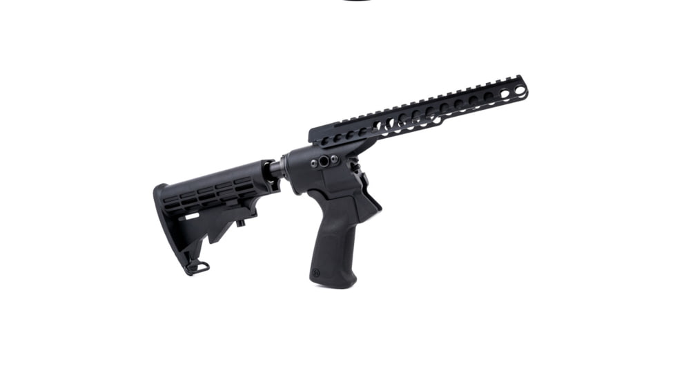 Mesa Tactical High-tube Tele Hydro Recoil Stock Kit for Rem 870, selectable damping, 12-GA, 9.5 in rail, Black, 90360