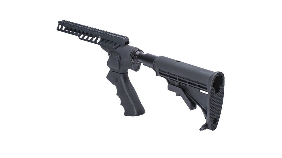 Mesa Tactical Remington Model 870 High-tube Tele Hydro Recoil Collapsible Shotgun Stock Kit, Standard Damping, 12 Gauge, 9.5 in rail, Black, 92290