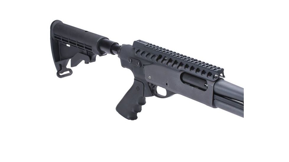 Mesa Tactical High-tube Telescoping Hydraulic Recoil Stock Kit for Rem 870, Black, 9.5 in, 92290