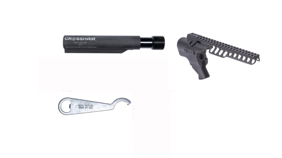 Mesa Tactical High-tube Hydraulic Recoil Starter Pack for Rem 870, 12 Gauge, 9.5 in Rail, Black, 96120