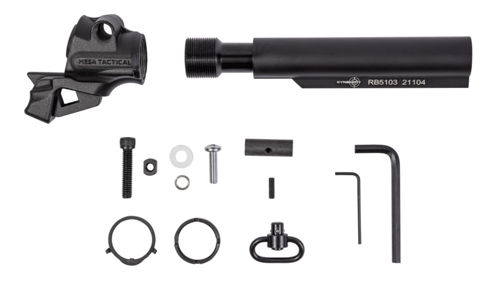 Mesa Tactical LEO Gen II Hydro Recoil Starter Pack for Moss 500/590, selectable damping, 12-GA and 20-GA, Black, 90020