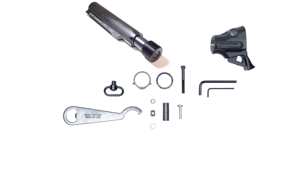 Mesa Tactical LEO Gen II Hydro Recoil Starter Pack for Rem V3, selectable damping, 12-GA, Black, 90100