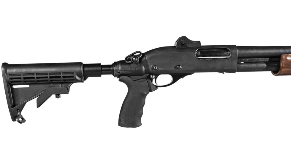 Mesa Tactical LEO Gen II Tele Hydraulic Recoil Stock Kit for Rem 870 12-GA only, Black, 91170