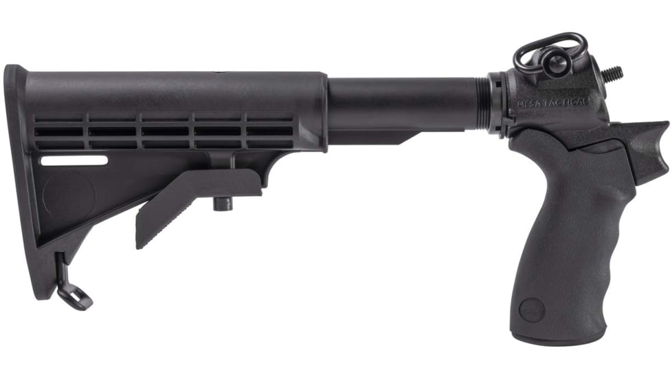 Mesa Tactical Mossberg Model 500 and Mossberg Model 590 LEO Gen II Tele Collapsible Shotgun Stock Kit, 12/20 Gauge, Black, 92640