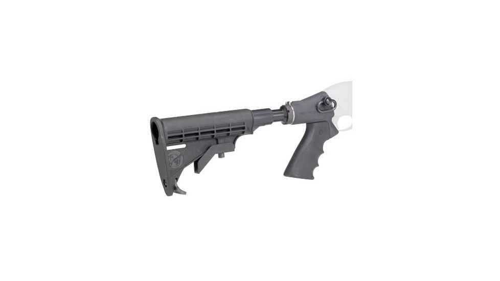 LEO Telescoping Hydraulic Recoil Stock Kit, Black, for 12/20-GA Remington 870