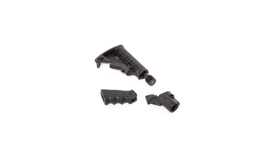 LEO Telescoping Hydraulic Recoil Stock Kit, Black, for 12/20-GA Mossberg 500