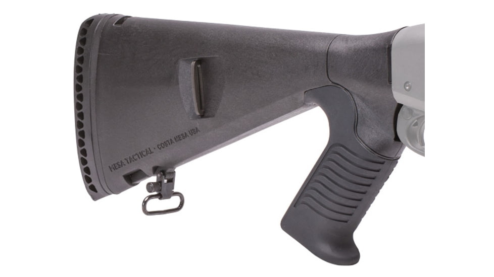 Mesa Tactical Remington Model 1100 and Remington Model 11-87 Urbino Shotgun Stock, Standard Butt, 12 Gauge, Black, 90185