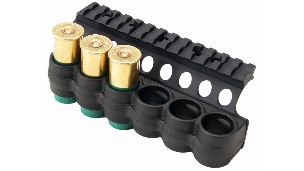 Mesa Tactical SureShell Polymer Carrier and Rail for Ben M4, 12-GA, Black, 6-Shell, 5.5 in, 94930