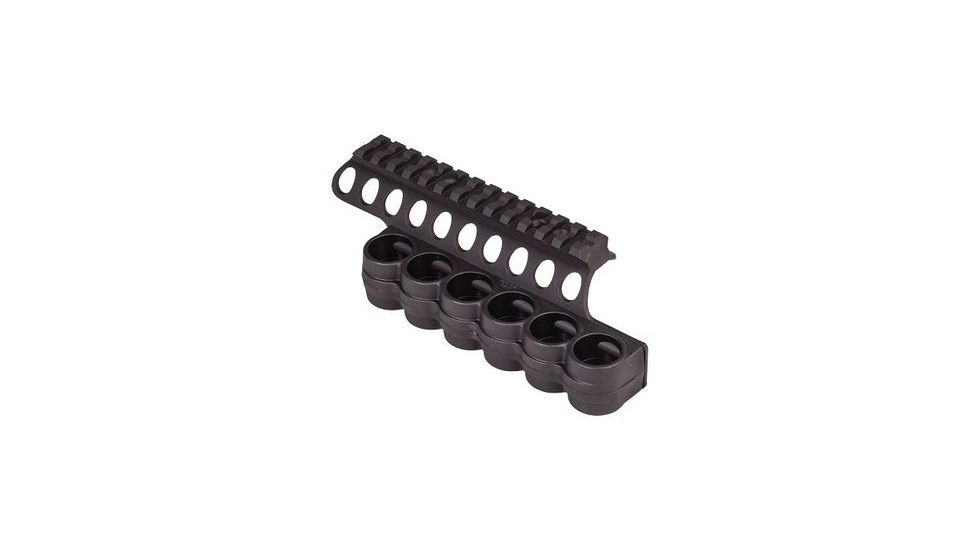 Mesa Tactical SureShell Polymer Carrier and Rail for Moss 930, 12-GA, Black, 6-Shell, 5 in, 94890
