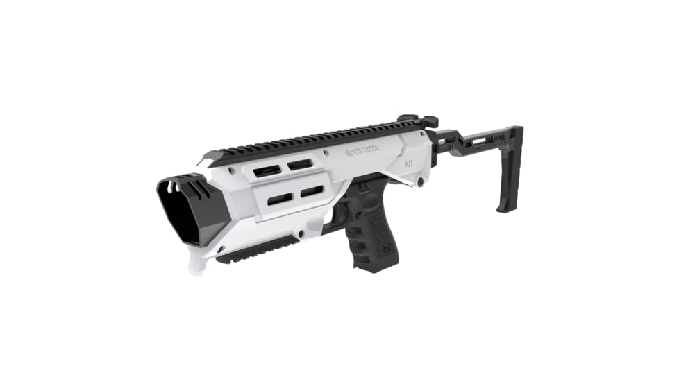Meta Tactical MX1 Conversion Kit for All Glock Pistols, Polymer Stock w/Metal Core, White, 0, MX1-PSTK-WT