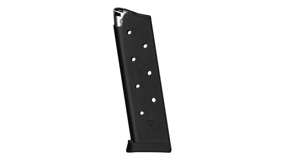 Metalform 1911 Govt/Commander Magazine, 45 ACP, 8 Round, Low Friction, Round Follower, Removable Base, Black, M1911458LSRRB