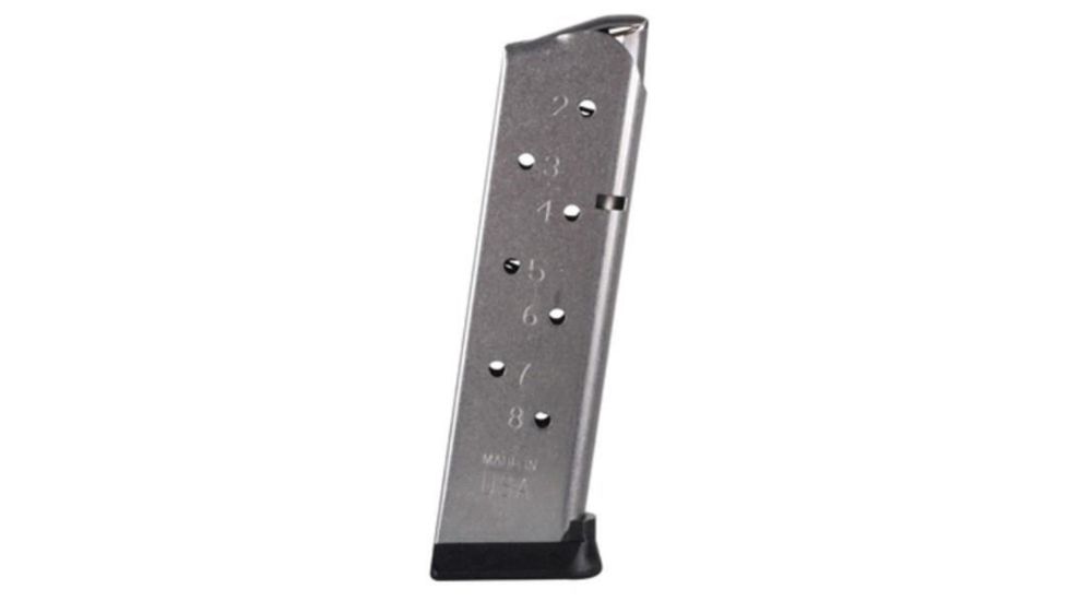 Metalform 1911 Govt/Commander Magazine, 45 ACP, 8 Round, Round Follower, Removable Base, S/S, M1911458SRRB