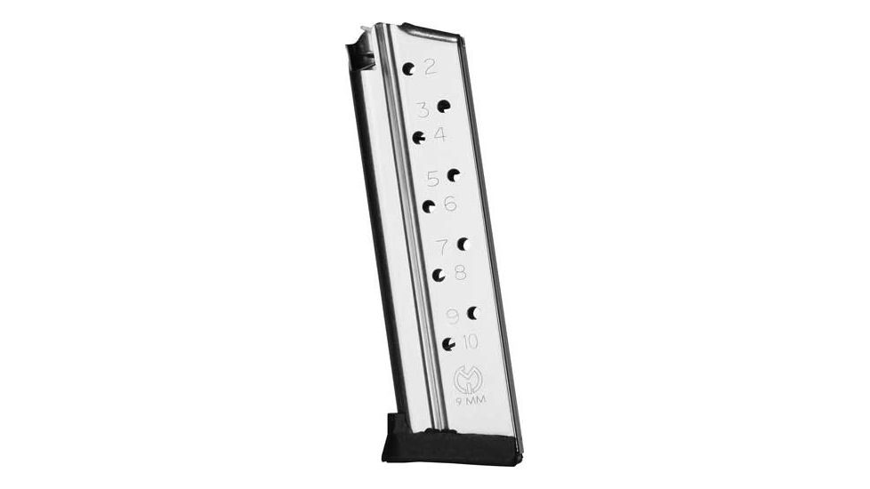 Metalform 1911 Govt/Commander Magazine, 9mm, Flat Follower, Removable Base, S/S, M1911910SRB