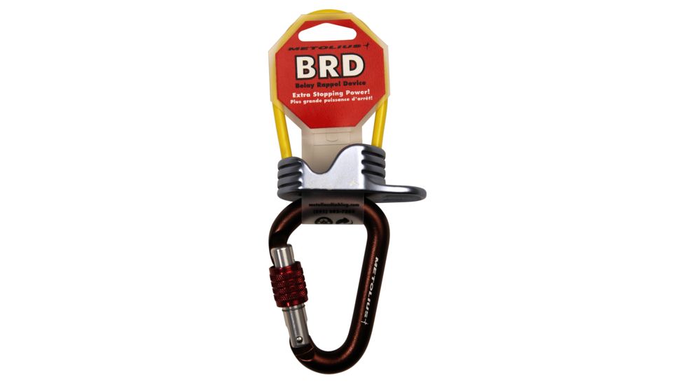 Metolius BRD Belay Device w/Element Screwgate Carabiner