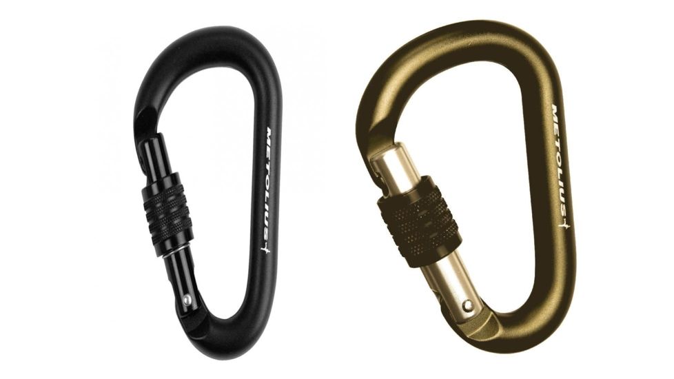 Metolius Element Keylock Belay Carabiner, Black, Green