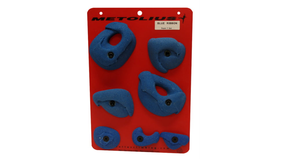 Metolius Super 7 Climbing Holds Set-Blue Ribbon
