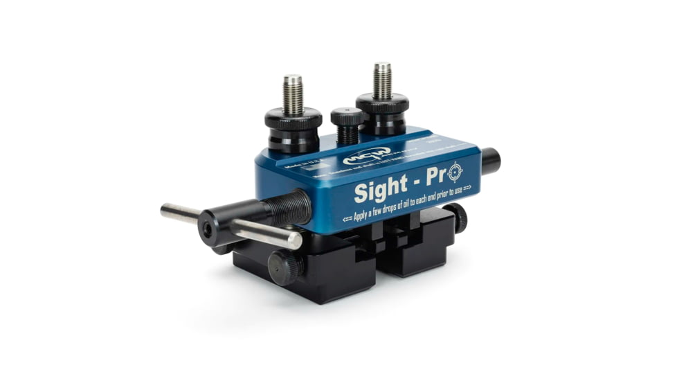 MGW Armory Sight-Pro Compact Sight Tool, Universal Fit w/30 Degree Angled and Straight Sided Standard Block, Grey, MGWSP1000