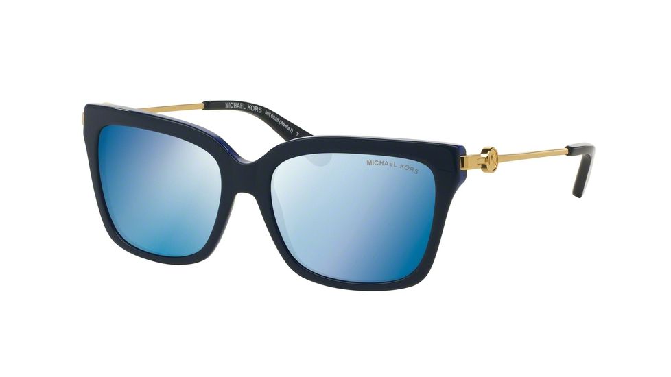 Michael Kors ABELA I MK6038 Single Vision Prescription Sunglasses MK6038-313455-54 - Lens Diameter 54 mm, Frame Color Navy/cobalt