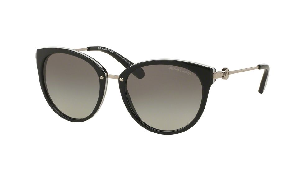 Michael Kors ABELA III MK6040 Progressive Prescription Sunglasses MK6040-312911-55 - Lens Diameter 55 mm, Frame Color Black/White