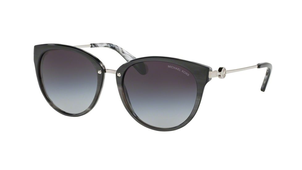 Michael Kors ABELA III MK6040 Progressive Prescription Sunglasses MK6040-321111-55 - Lens Diameter 55 mm, Frame Color Black / Horn