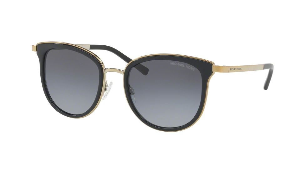 Michael Kors ADRIANNA I MK1010 Progressive Prescription Sunglasses MK1010-1100T3-54 - Lens Diameter 54 mm, Frame Color Black/gold-tone