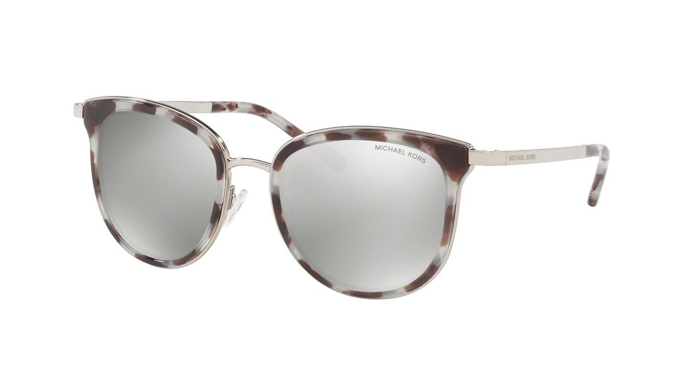 Michael Kors ADRIANNA I MK1010 Progressive Prescription Sunglasses MK1010-11986G-54 - Lens Diameter 54 mm, Frame Color Snow Leopard/silver-tone