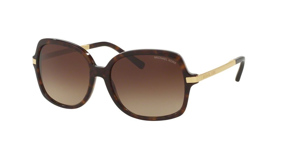 Michael Kors ADRIANNA II MK2024 Single Vision Prescription Sunglasses MK2024-310613-57 - Lens Diameter 57 mm, Frame Color Dk Tortoise/gold