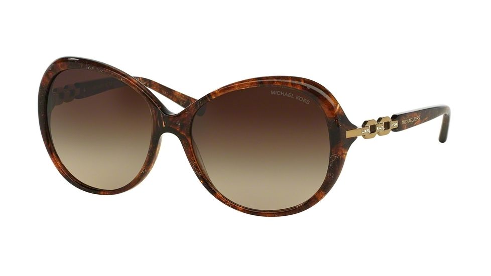 Michael Kors ANDORRA F MK2008BF Single Vision Prescription Sunglasses MK2008BF-404113-58 - Lens Diameter 58 mm, Frame Color Brown Sparkle
