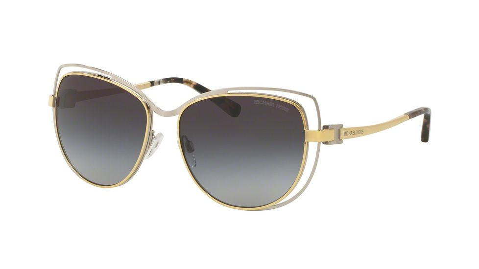 Michael Kors AUDRINA I MK1013 Single Vision Prescription Sunglasses MK1013-112011-58 - Lens Diameter 58 mm, Frame Color Silver / Gold