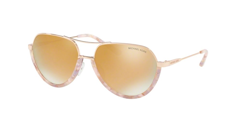 Michael Kors AUSTIN MK1031 Prescription Sunglasses, 58mm, Pastel Pink Mosaic/rose Gold, MK1031-10275A-58-SV