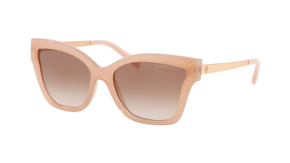 Michael Kors BARBADOS MK2072 Sunglasses 324613-56 - Milky Pink Injected Frame, Brown Peach Gradient Lenses