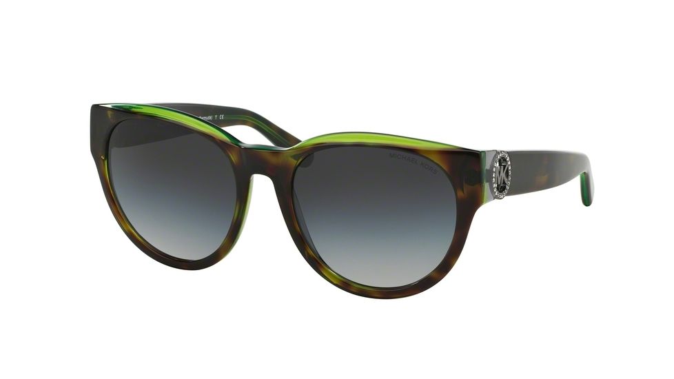 Michael Kors BERMUDA MK6001B Single Vision Prescription Sunglasses MK6001B-300211-54 - Lens Diameter 54 mm, Frame Color Tortoise/Green/Grey