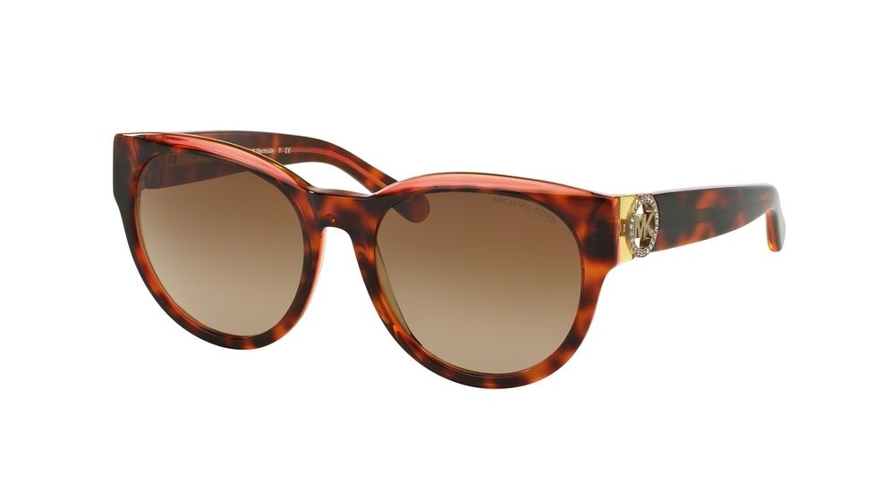Michael Kors BERMUDA MK6001B Single Vision Prescription Sunglasses MK6001B-300413-54 - Lens Diameter 54 mm, Frame Color Tortoise/Pink/Yellow