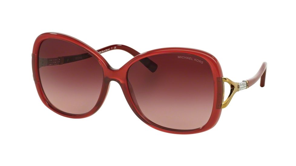 Michael Kors BORA BORA MK2010B Single Vision Prescription Sunglasses MK2010B-30428H-60 - Lens Diameter 60 mm, Frame Color Milky Burgundy