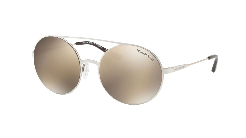 Michael Kors CABO MK1027 Progressive Prescription Sunglasses MK1027-10016G-55 - Lens Diameter 55 mm, Frame Color Silver-tone