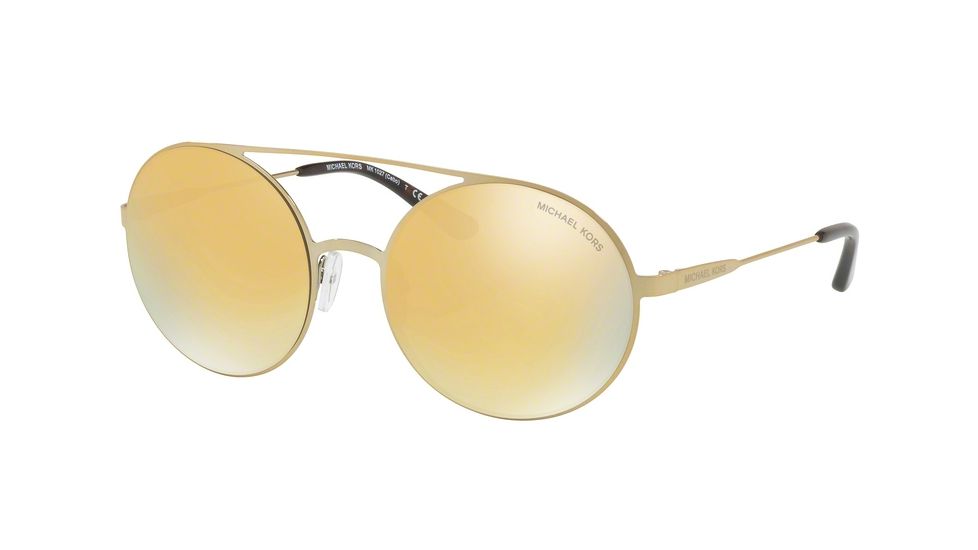 Michael Kors CABO MK1027 Progressive Prescription Sunglasses MK1027-11937P-55 - Lens Diameter 55 mm, Frame Color Pale Gold-tone